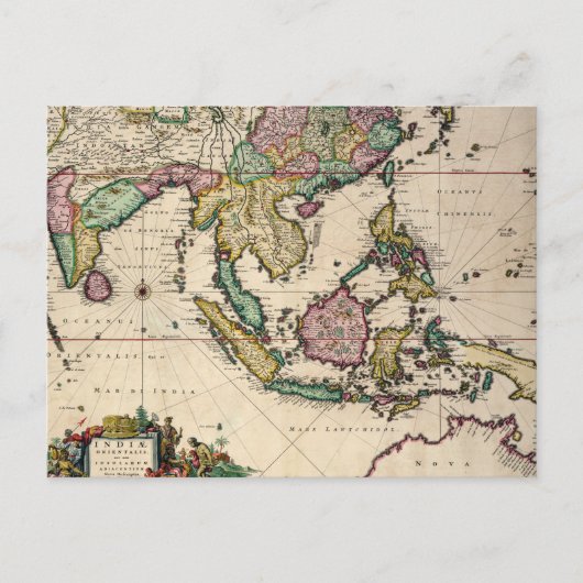 インドとセイロンからオーストラリア ポストカード (正面)