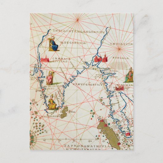 インドとマレーシア ポストカード (正面)