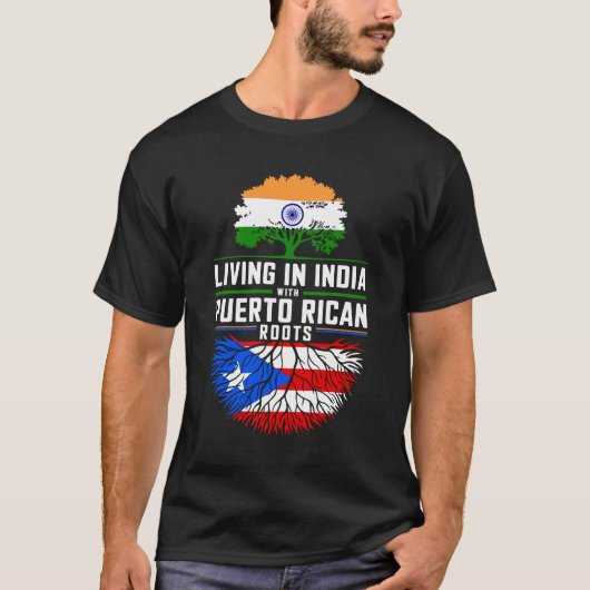 インドに住むプエルト・リカ・ルーツ Tシャツ (正面)
