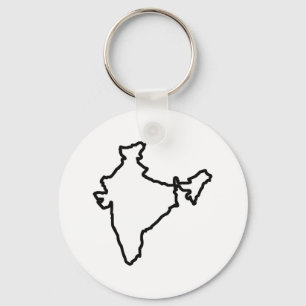 インドのアウトラインを開く キーホルダー