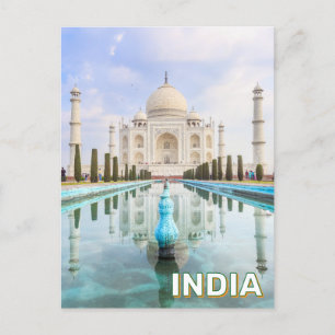 インドのアグラでTaj Mahal ポストカード