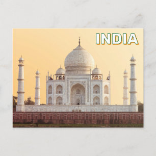 インドのアグラでTaj Mahal ポストカード