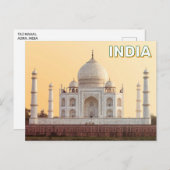 インドのアグラでTaj Mahal ポストカード (正面/裏面)