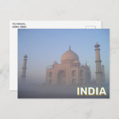 インドのアグラでTaj Mahal ポストカード (正面/裏面)