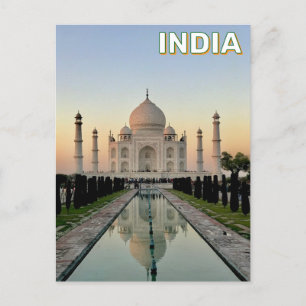 インドのアグラでTaj Mahal ポストカード
