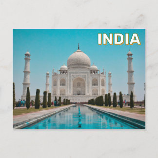 インドのアグラでTaj Mahal ポストカード