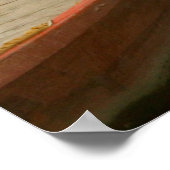 インドのアグラ、タージ・マハルと水のカヌー ポスター (角)