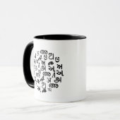 インドのアルファベットの文字 マグカップ (正面左)