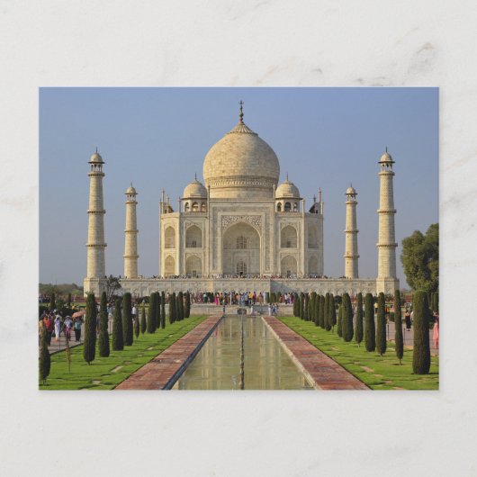 インドのアーグラにあるタージ・マハル ポストカード (正面)