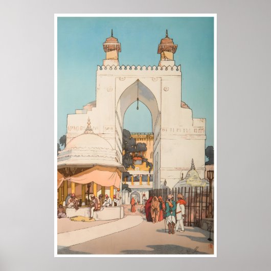 インドのアート インドの旅行ポスター 街のストリートプリント A ポスター (正面)