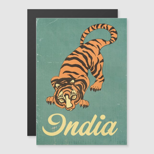 インドのイラスト旅行地図 (正面/裏面)