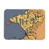 インドのイラスト旅行地図 マグネット (横)