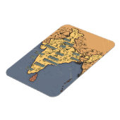 インドのイラスト旅行地図 マグネット (左側)