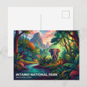 インドのイントゥキ国立公園 ポストカード (正面/裏面)