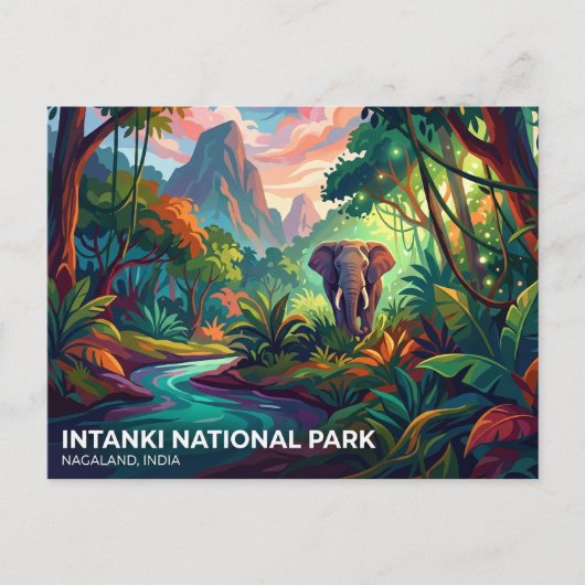 インドのイントゥキ国立公園 ポストカード (正面)