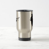 インドのインドの地図が付いている粋なピースサイン トラベルマグ (中央)