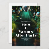 インドのウェディングアフターパーティーの招待状 デジタル招待状 招待状 (正面/裏面)