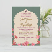 インドのウェディング招待状 招待状 (スタンド正面)