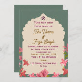 インドのウェディング招待状 招待状 (正面/裏面)