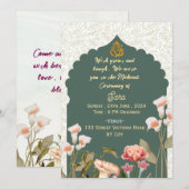 インドのウェディング　ヘナ式の儀式　招待状 招待状 (正面/裏面)