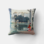 インドのウダイプール城、吉田博 クッション (裏面)