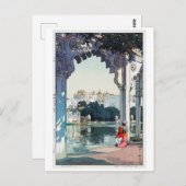 インドのウダイプール城、吉田博 ポストカード (正面/裏面)