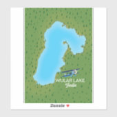 インドのウラル湖地図 シール (シート)