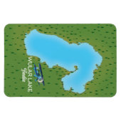 インドのウラル湖地図 マグネット (横)