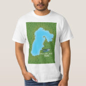 インドのウラル湖地図 Tシャツ (正面)