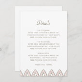 インドのエレガントなメヘンディ・ヒンズー教の結婚式の詳細 エンクロージャーカード (正面/裏面)