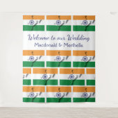 インドのオーダーメイド国旗 タペストリー (正面)