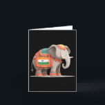 インドのカラフルなアニメーションにぴったりな象のコスチューム カード<br><div class="desc">インドのカラーと動物愛好家のための素敵な象のコスチューム</div>