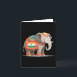 インドのカラフルなアニメーションにぴったりな象のコスチューム カード<br><div class="desc">インドのカラーと動物愛好家のための素敵な象のコスチューム</div>