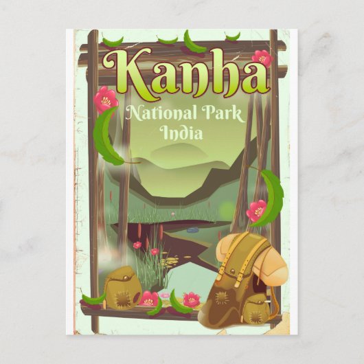 インドのカンハー国立公園 ポストカード (正面)