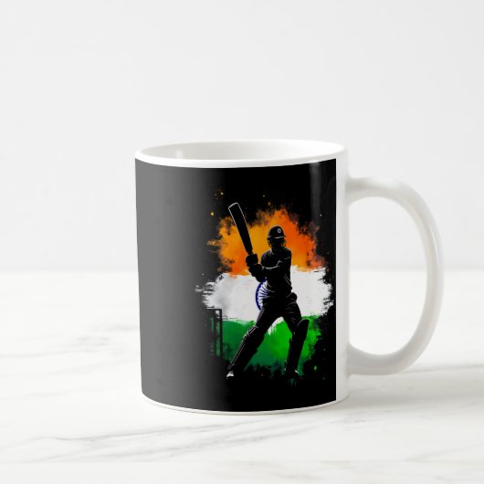 インドのクリケットの誇りTシャツ コーヒーマグカップ (右)