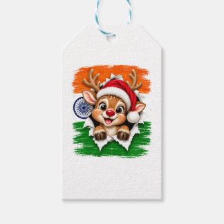 インドのクリスマストナカイ ギフトタグ