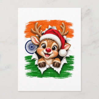 インドのクリスマストナカイ 案内ポストカード