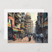 インドのコルカタのダウンタウンのお土産 ポストカード (正面/裏面)