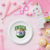 インドのサッカーボールの旗 ペーパープレート (パーティー)
