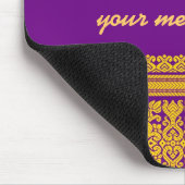 インドのサリーのデザイン-紫色のマウスパッド マウスパッド (コーナー)