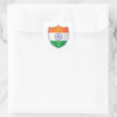 インドのシルバーシールド国旗 スクエアシール (バッグ)