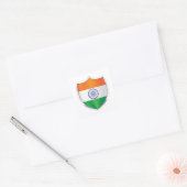 インドのシルバーシールド国旗 スクエアシール (封筒)