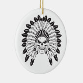 インドのスカルの責任者 セラミックオーナメント (右)