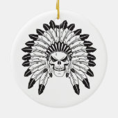 インドのスカルの責任者 セラミックオーナメント (裏面)