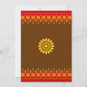 インドのスタイルのブライダルシャワーの招待状 招待状 (裏面)