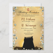 インドのタミル伝統的な結婚式の招待状