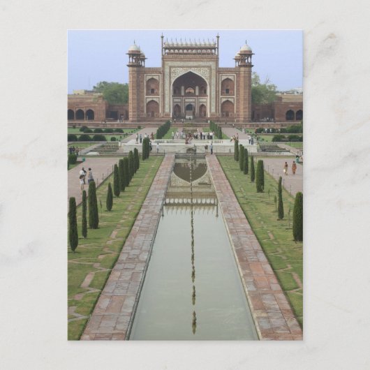 インドのタージマハルへのゲートウェイ ポストカード (正面)