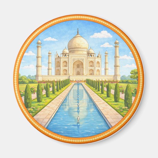 インドのタージ・マハル マグネット (正面)