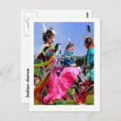 インドのダンス ポストカード (正面/裏面)