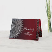 インドのデザインハートカード 案内状 (正面)